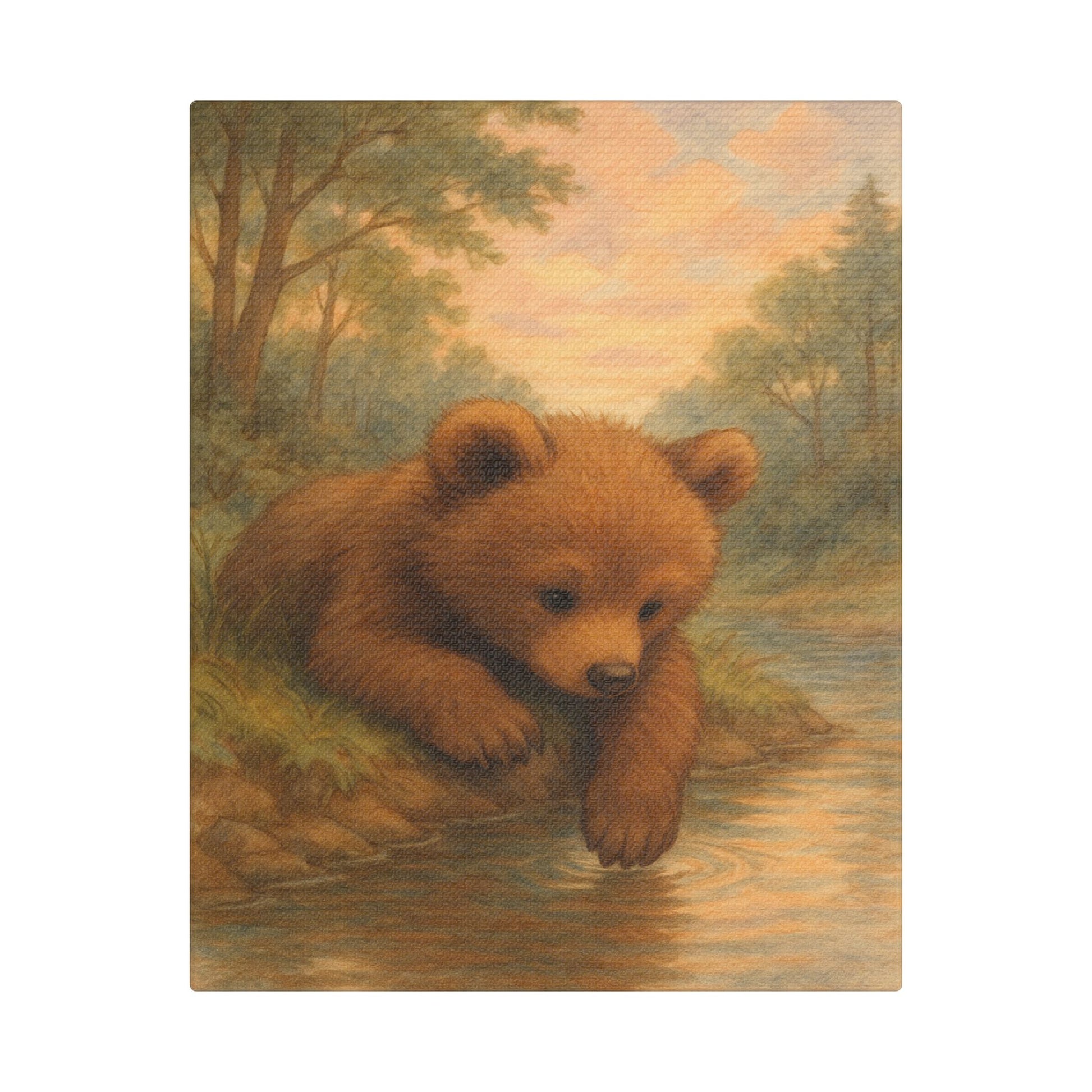 Curious Bear Cub, Nature Wall Decor, Nursery Decor, Wildlife Artwork, Home Decoration, Cozy Bedroom Accent