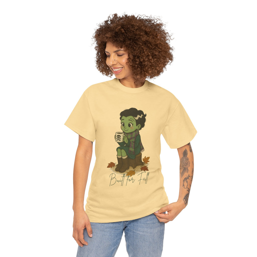 Frankie Loves Fall Tee- Autumn Vibes Unisex Tee with Cute Character, Fall Shirt, Halloween Apparel, Graphic Tee, Cozy Gift