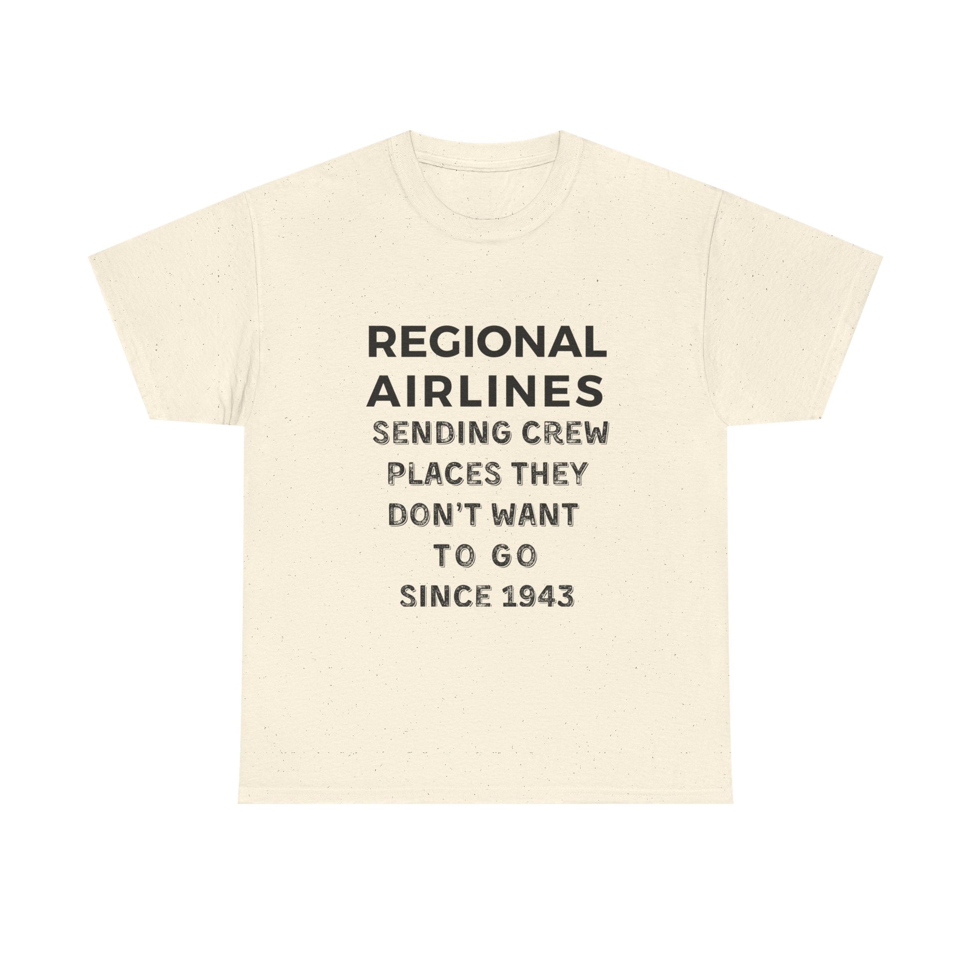 Regional Airlines light colors Unisex Heavy Cotton Tee with Airline Crew Humor, Pilot Gift, Aviation T-Shirt, Travel Lover Tee, Funny Crew Shirt