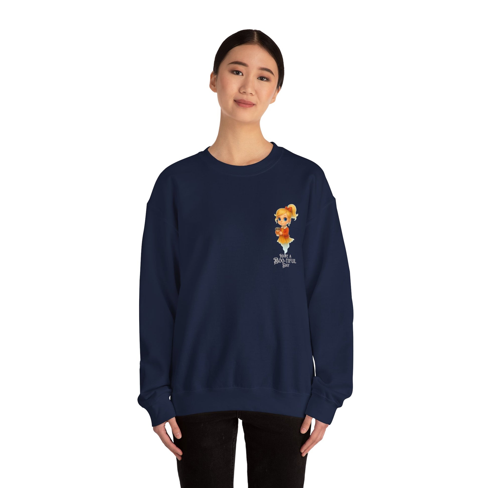 Boo-tiful Day Sweatshirt, Cute Cartoon Animal Sweatshirt, Cozy Crewneck, Gift for Animal Lovers, Fall Fashion, Kids & Adults Sweater
