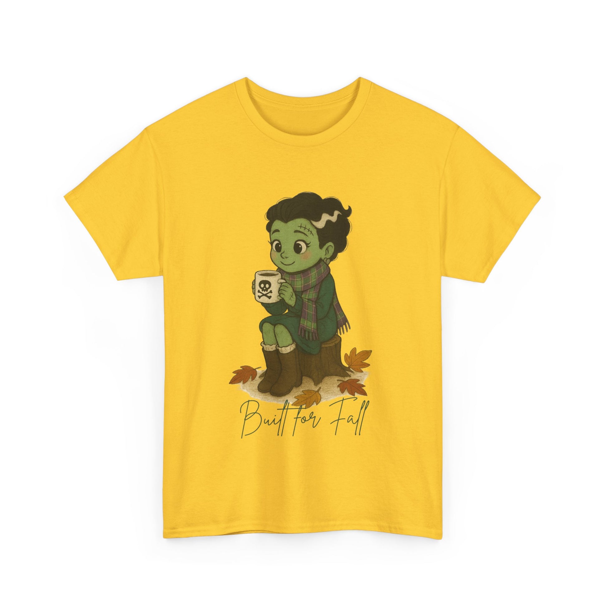 Frankie Loves Fall Tee- Autumn Vibes Unisex Tee with Cute Character, Fall Shirt, Halloween Apparel, Graphic Tee, Cozy Gift